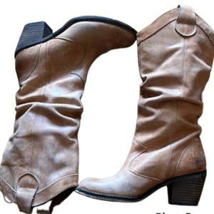 ALDO distressed cowboy boots size 37